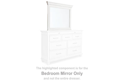 Auburndale Furniture Outlet - Ashley Furniture - Kanwyn Bedroom - Bedroom Mirror / Whitewash - B777-36
