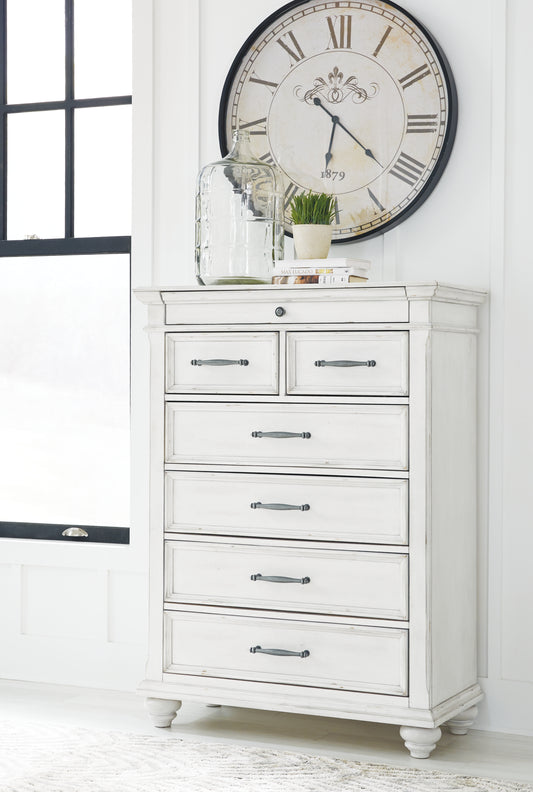 Auburndale Furniture Outlet - Ashley Furniture - Kanwyn Bedroom - Queen Panel Bed / Whitewash - B777B2