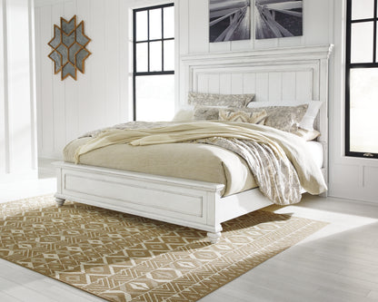 Auburndale Furniture Outlet - Ashley Furniture - Kanwyn Bedroom - Queen Panel Bed / Whitewash - B777B2