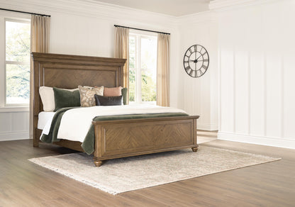 Auburndale Furniture Outlet - Ashley Furniture - Karallin Bedroom - King Panel Bed / Medium Brown - PCB782B4