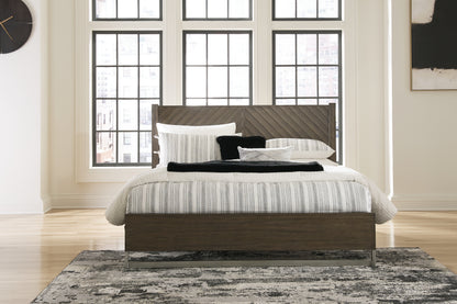 Auburndale Furniture Outlet - Ashley Furniture - Arkenton Bedroom - California King Panel Bed / Grayish Brown - B786B5