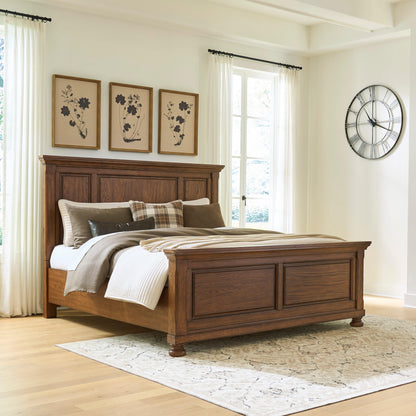 Auburndale Furniture Outlet - Ashley Furniture - Zackaryn Bedroom - California King Panel Bed / Warm Brown - PCB807B8
