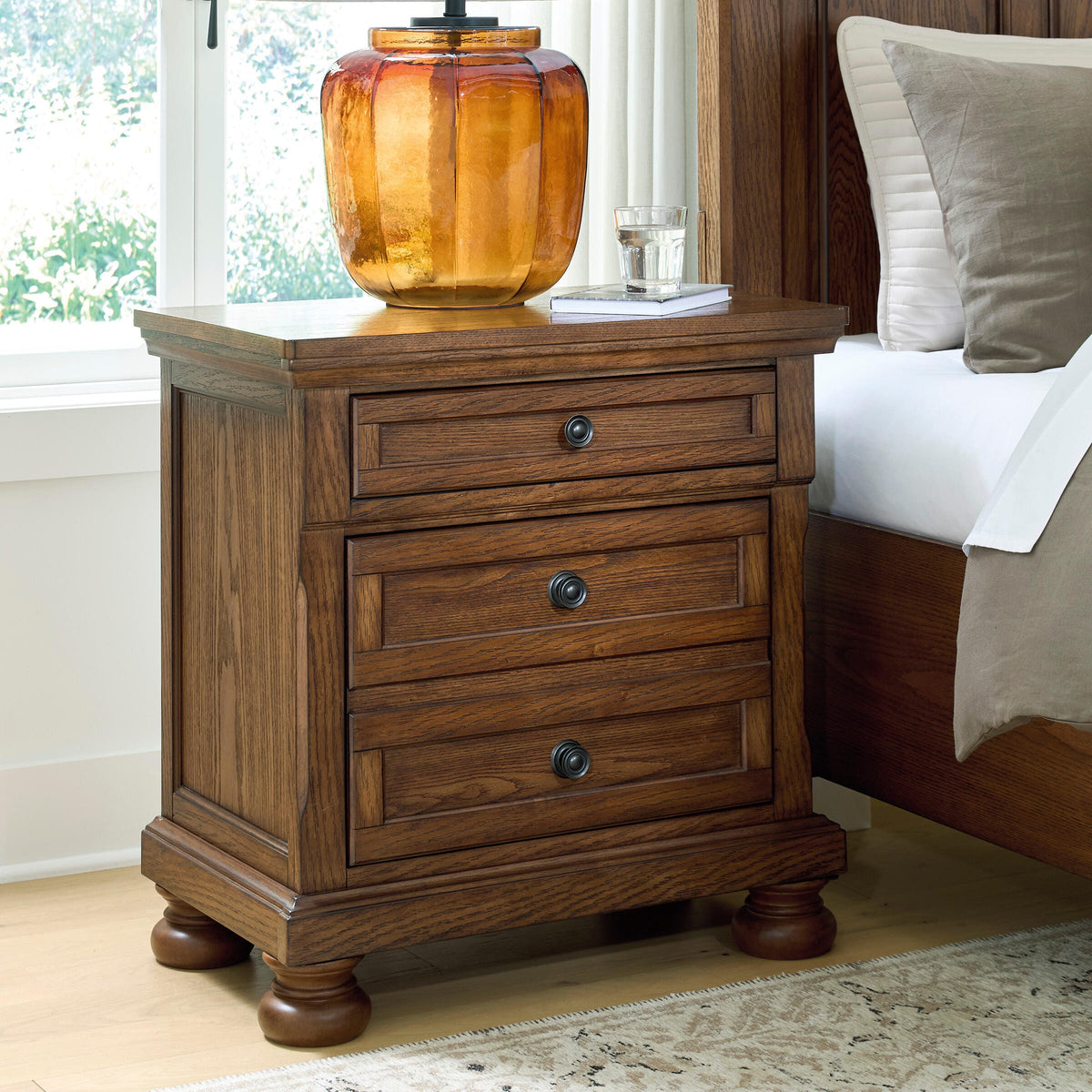 Auburndale Furniture Outlet - Ashley Furniture - Zackaryn Bedroom - Two Drawer Night Stand - PCB807-92