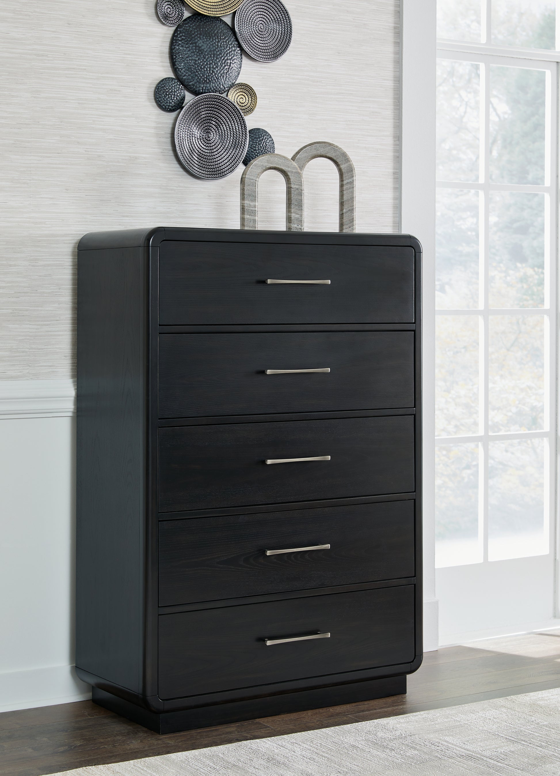 Auburndale Furniture Outlet - Ashley Furniture - Rowanbeck Bedroom - One Drawer Night Stand / Black - B821-91
