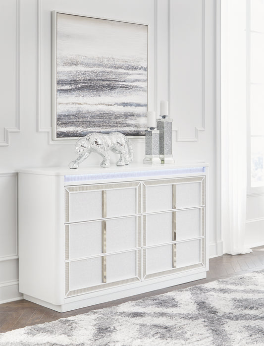 Auburndale Furniture Outlet - Ashley Furniture - Chalanna Bedroom - Dresser / White - B822-31