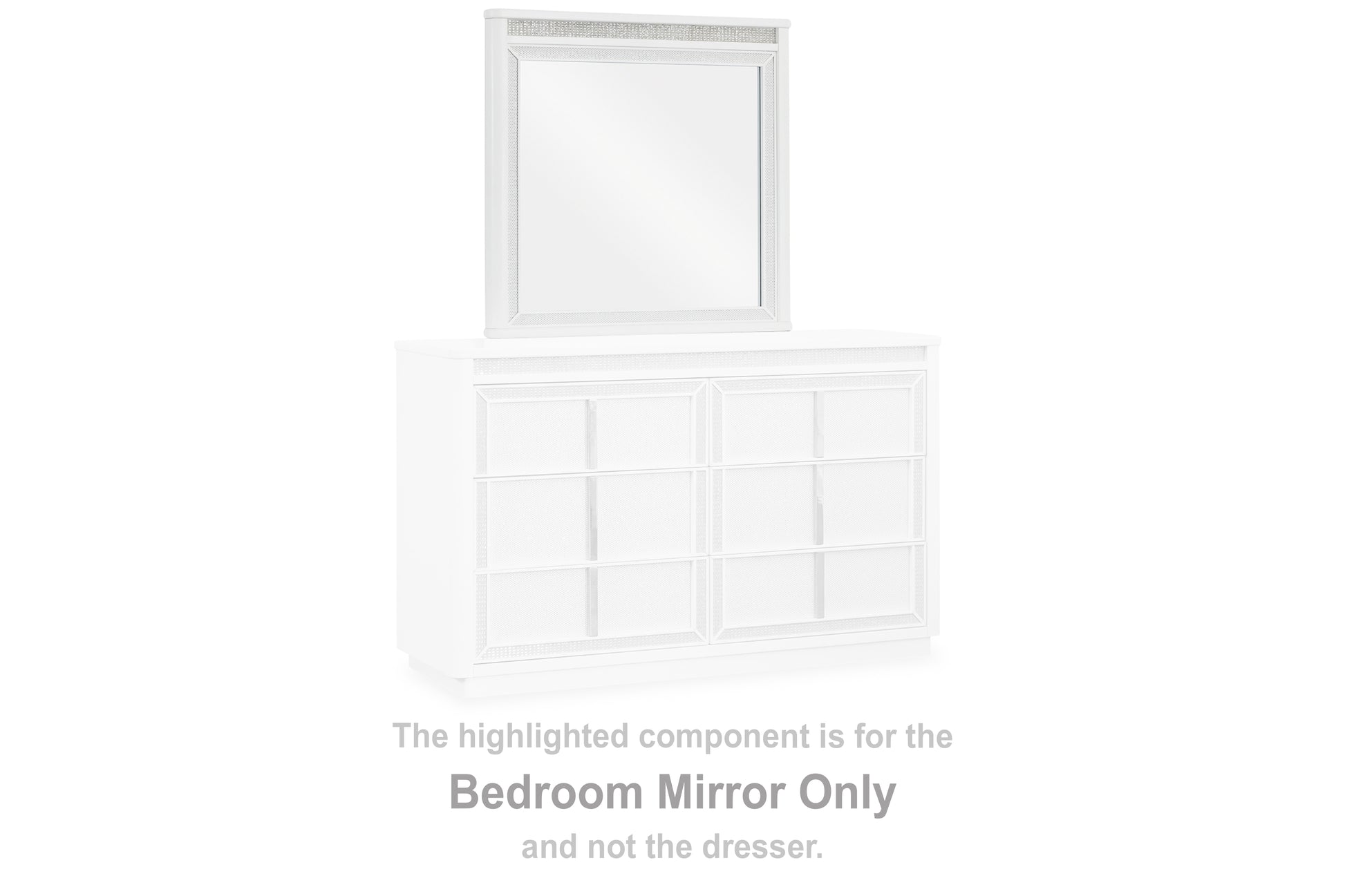 Auburndale Furniture Outlet - Ashley Furniture - Chalanna Bedroom - Bedroom Mirror / White - B822-36