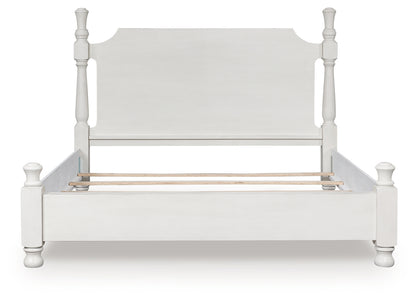 Auburndale Furniture Outlet - Ashley Furniture - Rowlenstown Bedroom - Queen Poster Bed / Antique White - PCB823B2