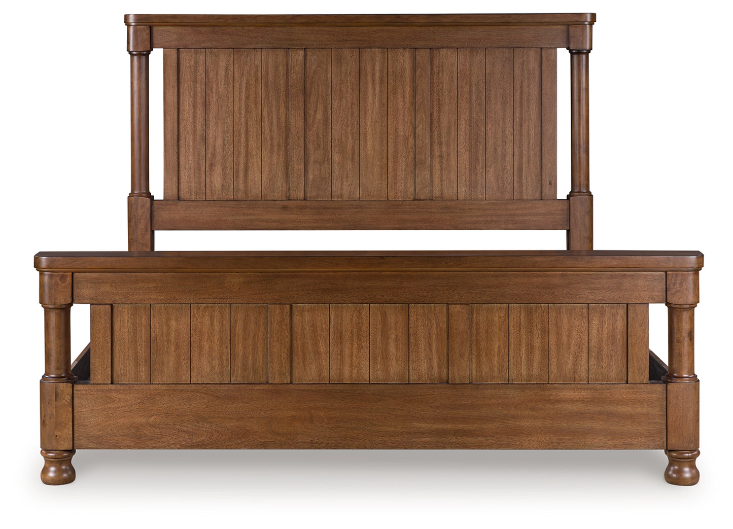Auburndale Furniture Outlet - Ashley Furniture - Rowlenstown Bedroom - California King Poster Bed / Brown - PCB824B5