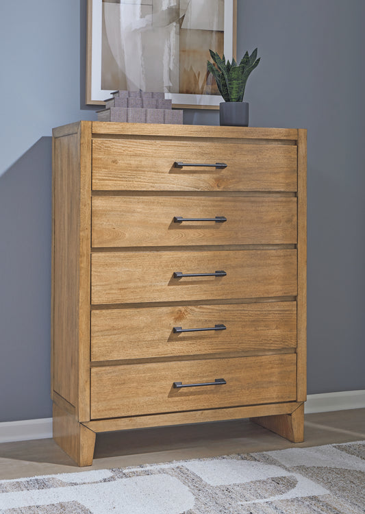 Auburndale Furniture Outlet - Ashley Furniture - Sherbana Bedroom - King Panel Bed / Light Brown - B833B4