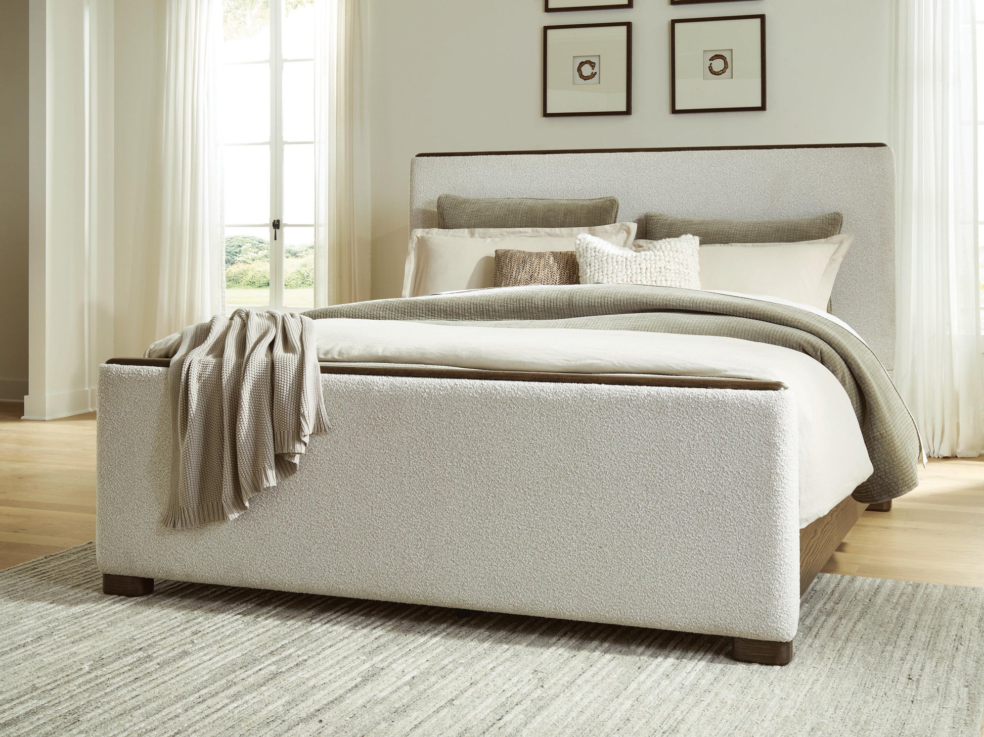 Auburndale Furniture Outlet - Ashley Furniture - Radkin Bedroom - King Upholstered Panel Bed - PCB843B4