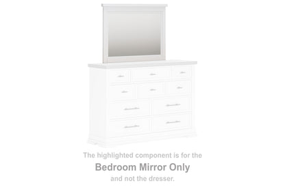 Auburndale Furniture Outlet - Ashley Furniture - Ashbryn Bedroom - Bedroom Mirror / White/Natural - B844-36