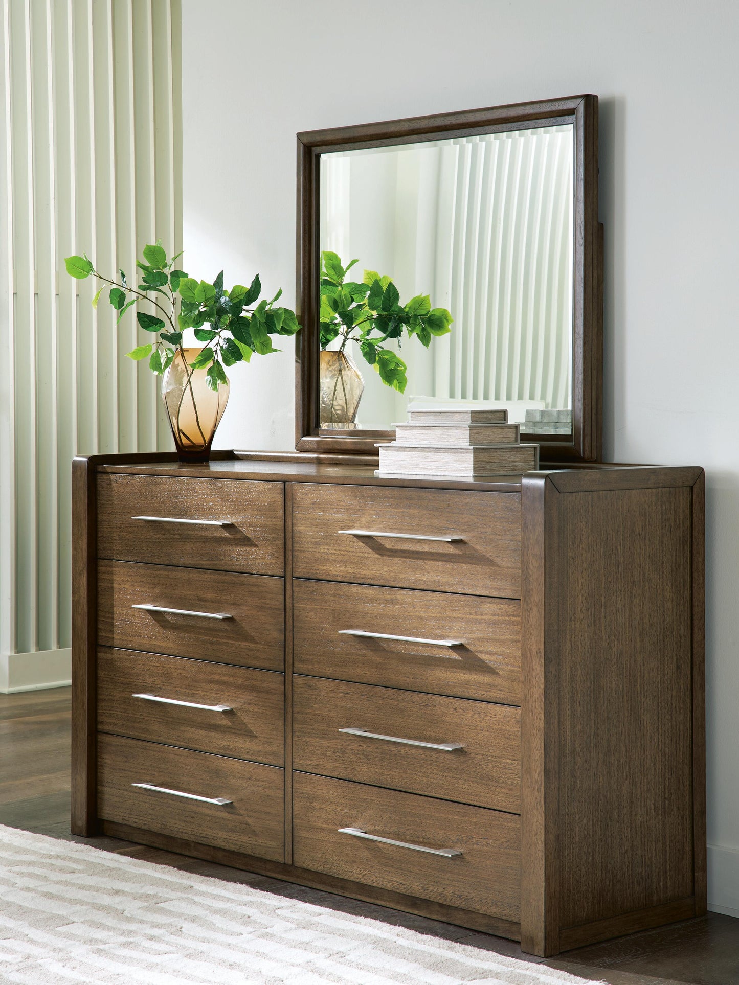 Auburndale Furniture Outlet - Ashley Furniture - Marxmore Bedroom - Dresser and Mirror / Brown - B863B1