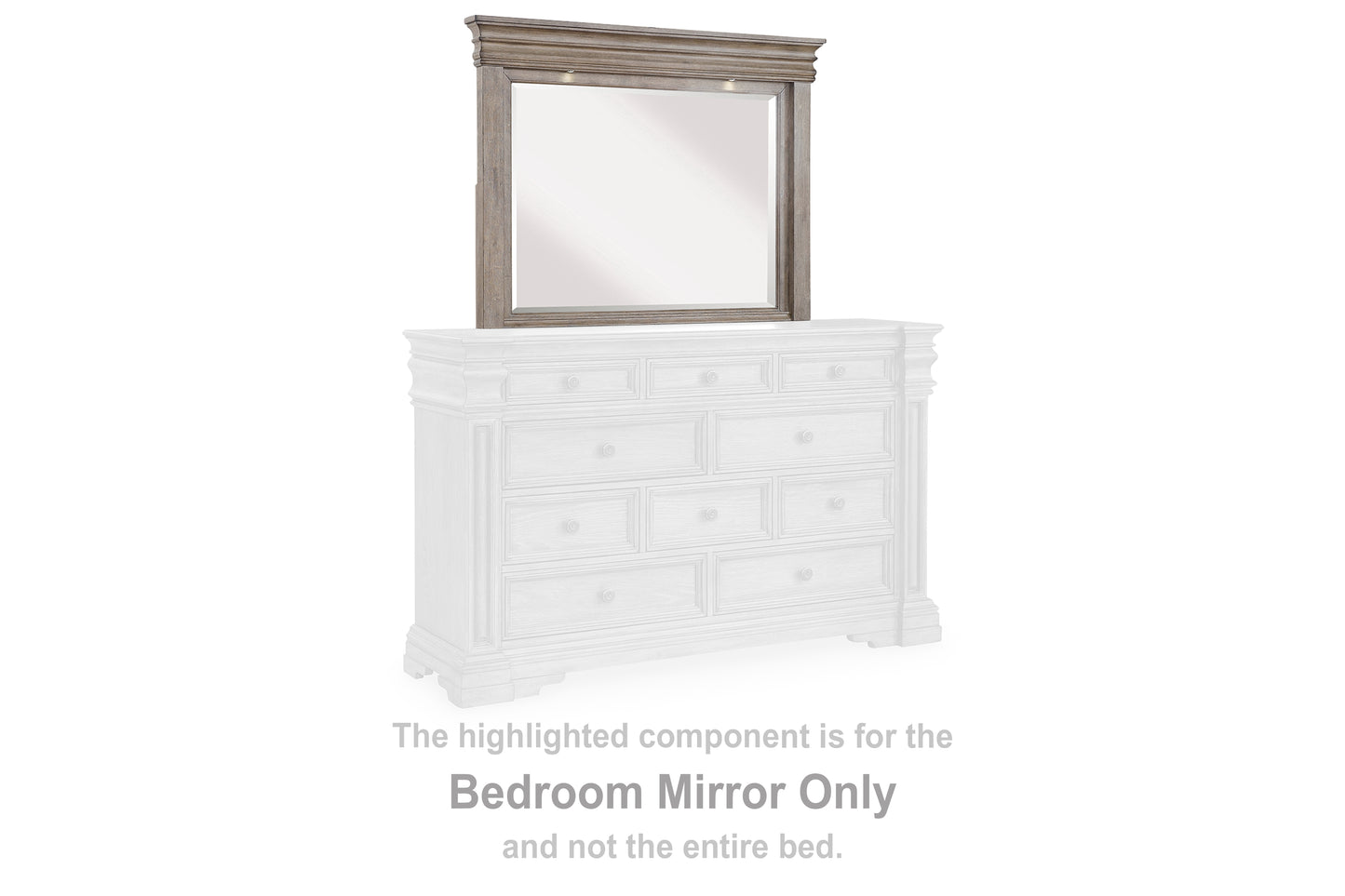 Auburndale Furniture Outlet - Ashley Furniture - Blairhurst Bedroom - Bedroom Mirror / Light Grayish Brown - B916-36