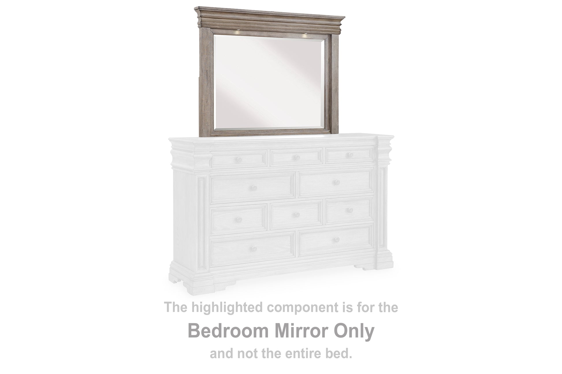 Auburndale Furniture Outlet - Ashley Furniture - Blairhurst Bedroom - Bedroom Mirror / Light Grayish Brown - B916-36