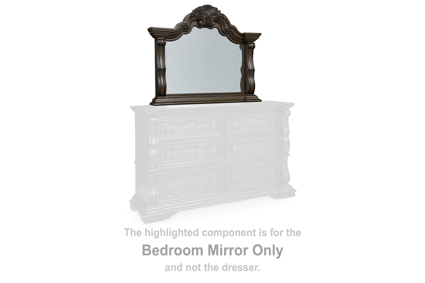 Auburndale Furniture Outlet - Ashley Furniture - Maylee Bedroom - Bedroom Mirror / Dark Brown - B947-36