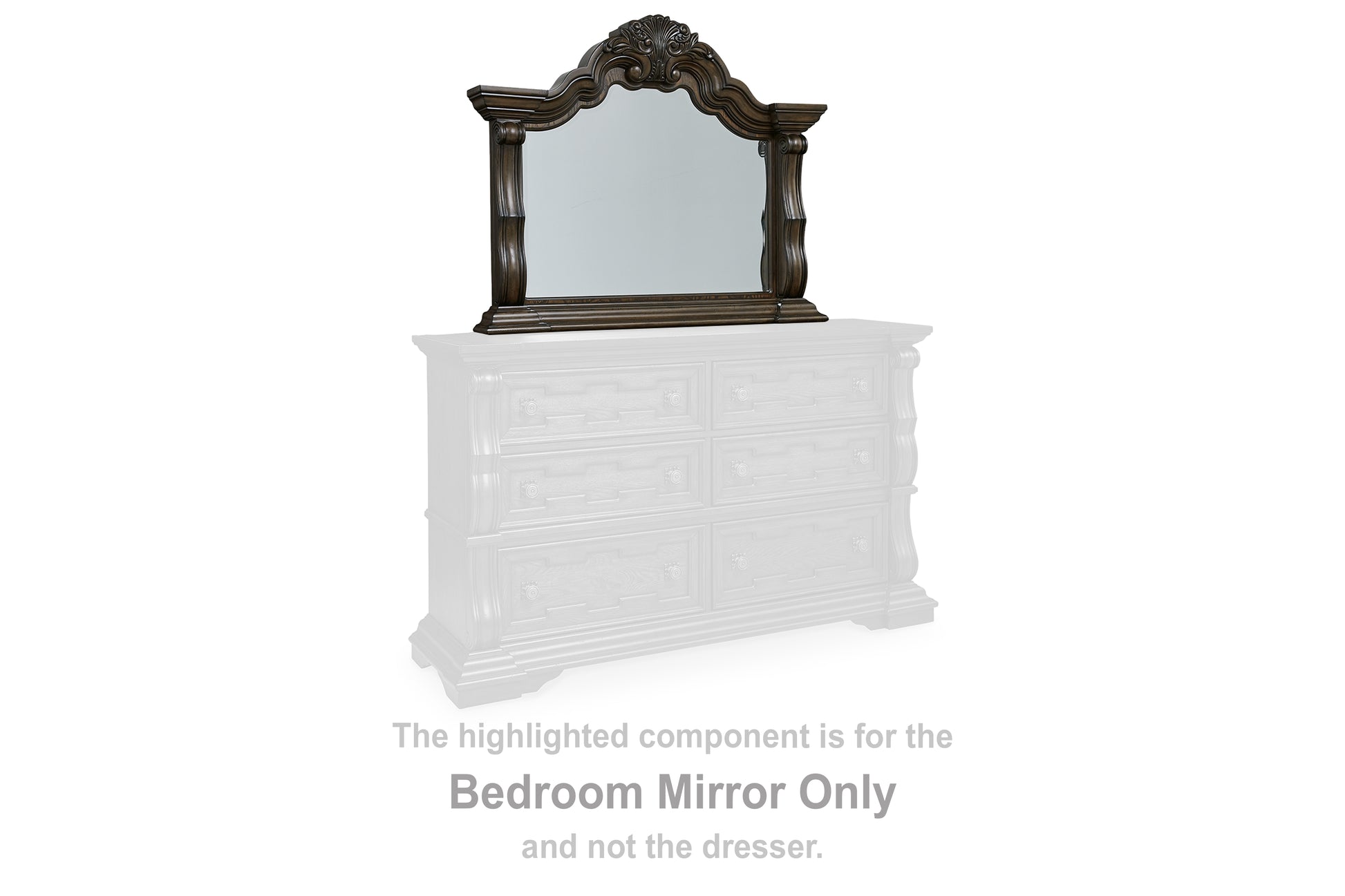 Auburndale Furniture Outlet - Ashley Furniture - Maylee Bedroom - Bedroom Mirror / Dark Brown - B947-36