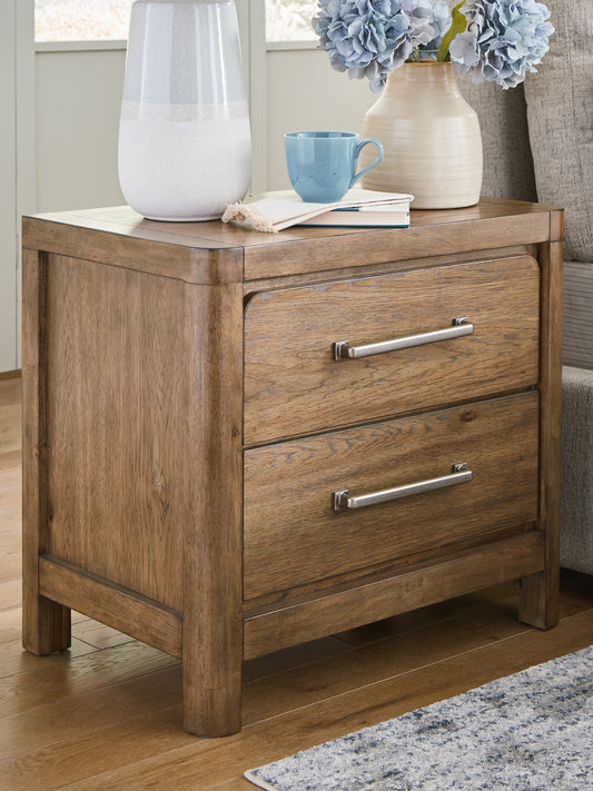 Auburndale Furniture Outlet - Ashley Furniture - Cabalynn Bedroom - California King Panel Bed with Storage / Light Brown - B974B9