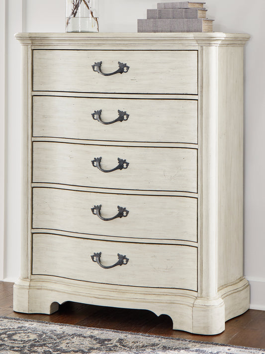 Auburndale Furniture Outlet - Ashley Furniture - Arlendyne Bedroom - California King Upholstered Bed / Antique White - B980B5