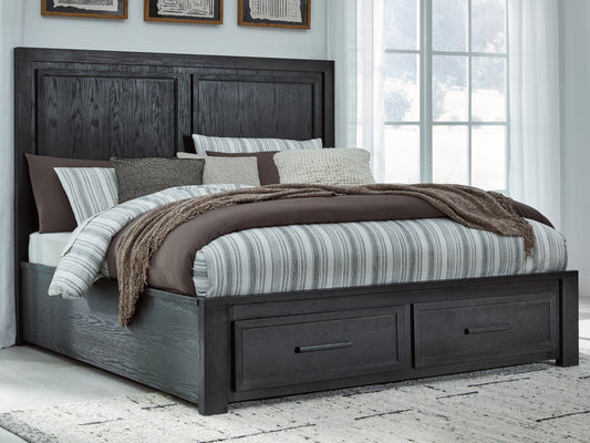 Auburndale Furniture Outlet - Ashley Furniture - Foyland Bedroom - Two Drawer Night Stand / Black/Brown - B989-92