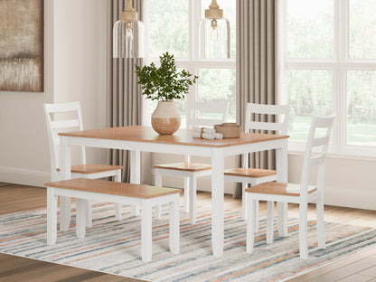 Auburndale Furniture Outlet - Ashley Furniture - Gesthaven Dining Room - Dining Room Table Set (6/CN) / Natural/White - D398-325