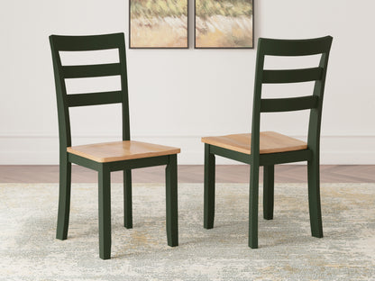 Auburndale Furniture Outlet - Ashley Furniture - Gesthaven Dining Room - Dining Chair (Set of 2) / Natural/Green - D401-01X2
