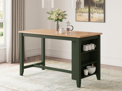 Auburndale Furniture Outlet - Ashley Furniture - Gesthaven Dining Room - RECT Dining Room Counter Table / Natural/Green - D401-13