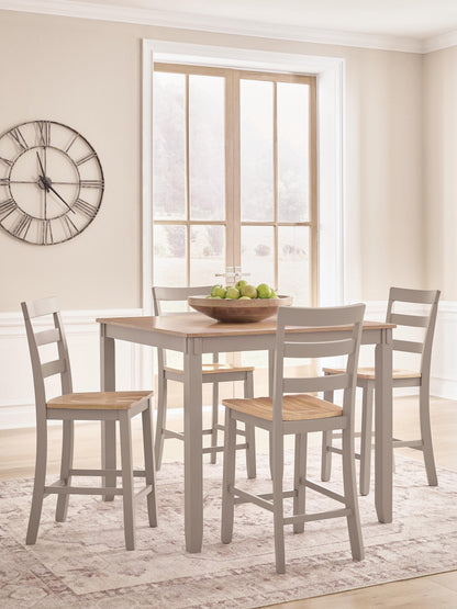 Auburndale Furniture Outlet - Ashley Furniture - Harperfeld Dining Room - DRM Counter Table Set (5/CN) - PCD403-223