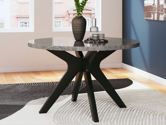 Auburndale Furniture Outlet - Ashley Furniture - Glinari Dining Room - Dining Chair  (Set of 2) / Taupe/Black - D476-01X2