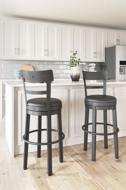Auburndale Furniture Outlet - Ashley Furniture - Valebeck Dining Room - Bar Height Bar Stool (Set of 2) / Multi - D546-630X2