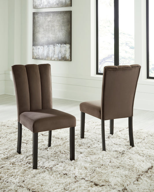 Auburndale Furniture Outlet - Ashley Furniture - Jeshina Dining Chair (Set of 2) - Dining Chair (Set of 2) / Mocha - PCD581-01X2