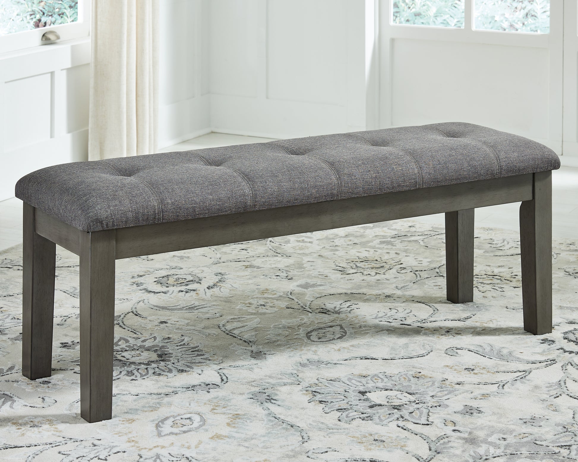 Auburndale Furniture Outlet - Ashley Furniture - Hallanden Dining Room - RECT DRM Butterfly EXT Table / Gray / 42"W x 78"D x 30"H - D589-35