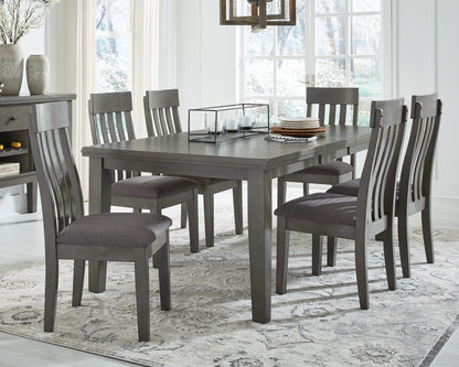 Auburndale Furniture Outlet - Ashley Furniture - Hallanden Dining Room - RECT DRM Butterfly EXT Table / Gray / 42"W x 78"D x 30"H - D589-35