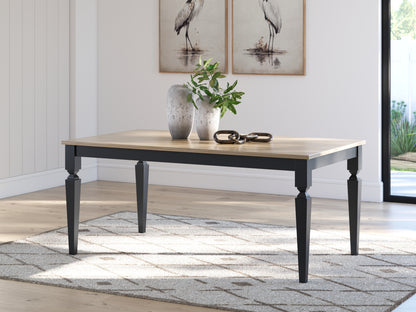 Auburndale Furniture Outlet - Ashley Furniture - Brenkerton Dining Table - Rectangular Dining Room Table / Grayish Brown/Black - PCD591-25
