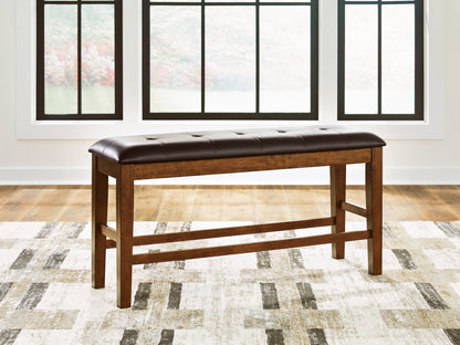 Auburndale Furniture Outlet - Ashley Furniture - Ralene Dining Room - DBL Counter UPH Bench (1/CN) / Medium Brown - D594-09