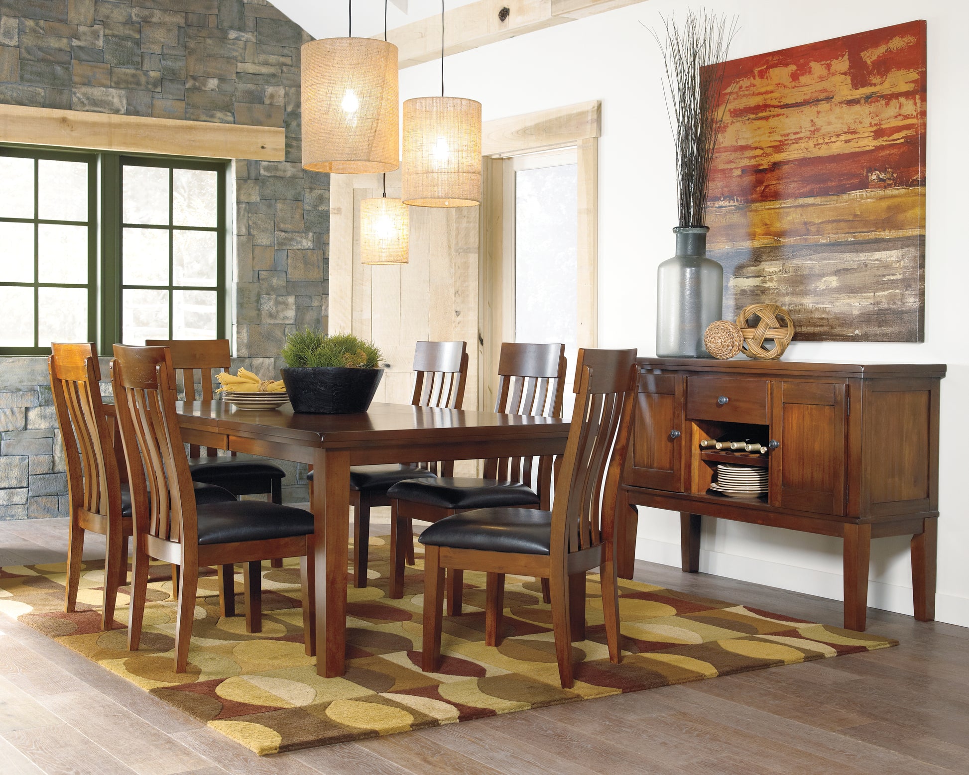 Auburndale Furniture Outlet - Ashley Furniture - Ralene Dining Room - RECT DRM Butterfly EXT Table / Medium Brown - D594-35