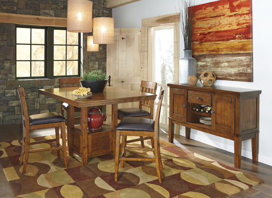 Auburndale Furniture Outlet - Ashley Furniture - Ralene Dining Room - Counter Height Barstool (Set of 2) / Medium Brown - D594-224X2