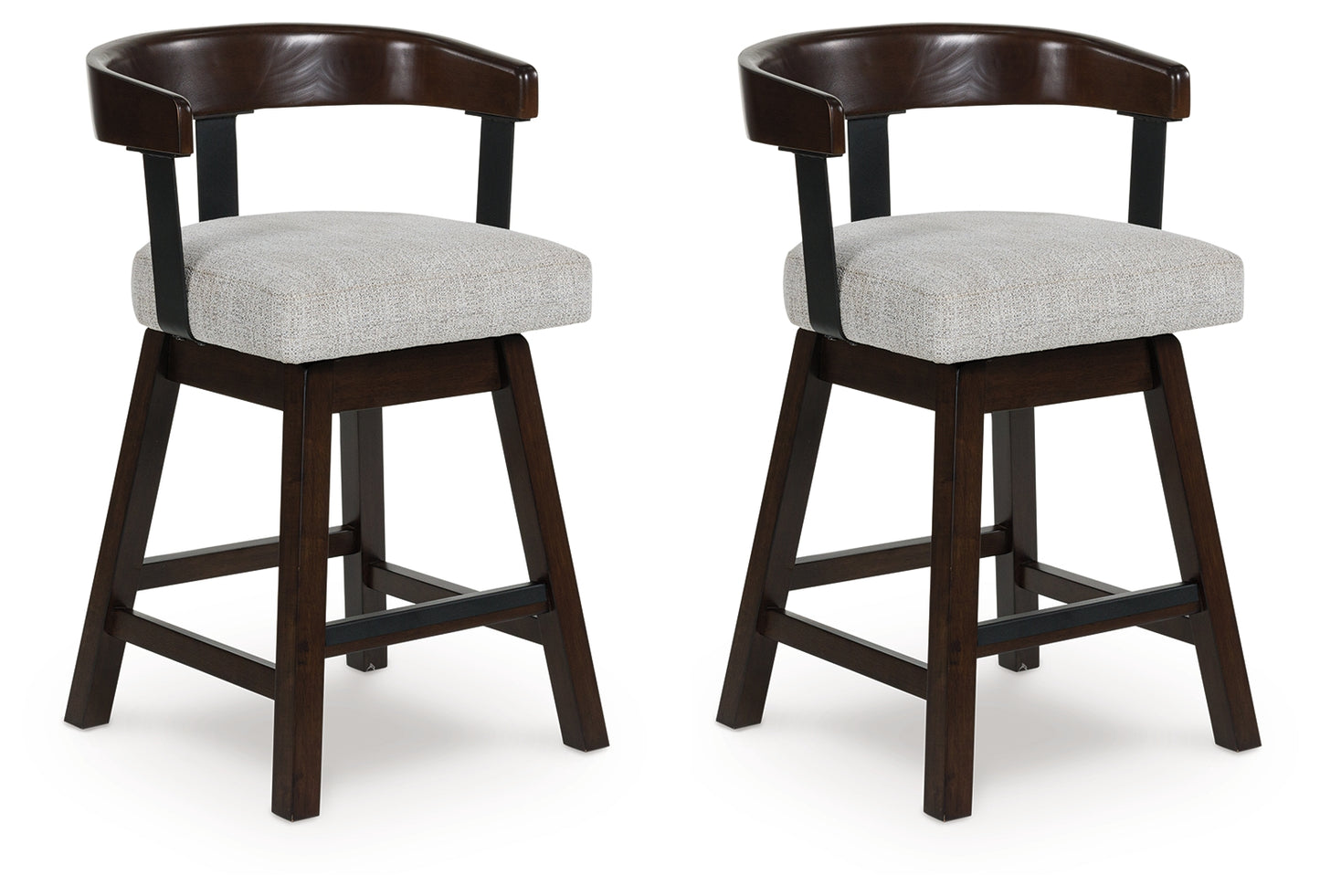 Auburndale Furniture Outlet - Ashley Furniture - Haddigan Dining Room - Counter Height Barstool (Set of 2) / Dark Brown - D596-224X2