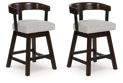 Auburndale Furniture Outlet - Ashley Furniture - Haddigan Dining Room - Counter Height Barstool (Set of 2) / Dark Brown - D596-224X2