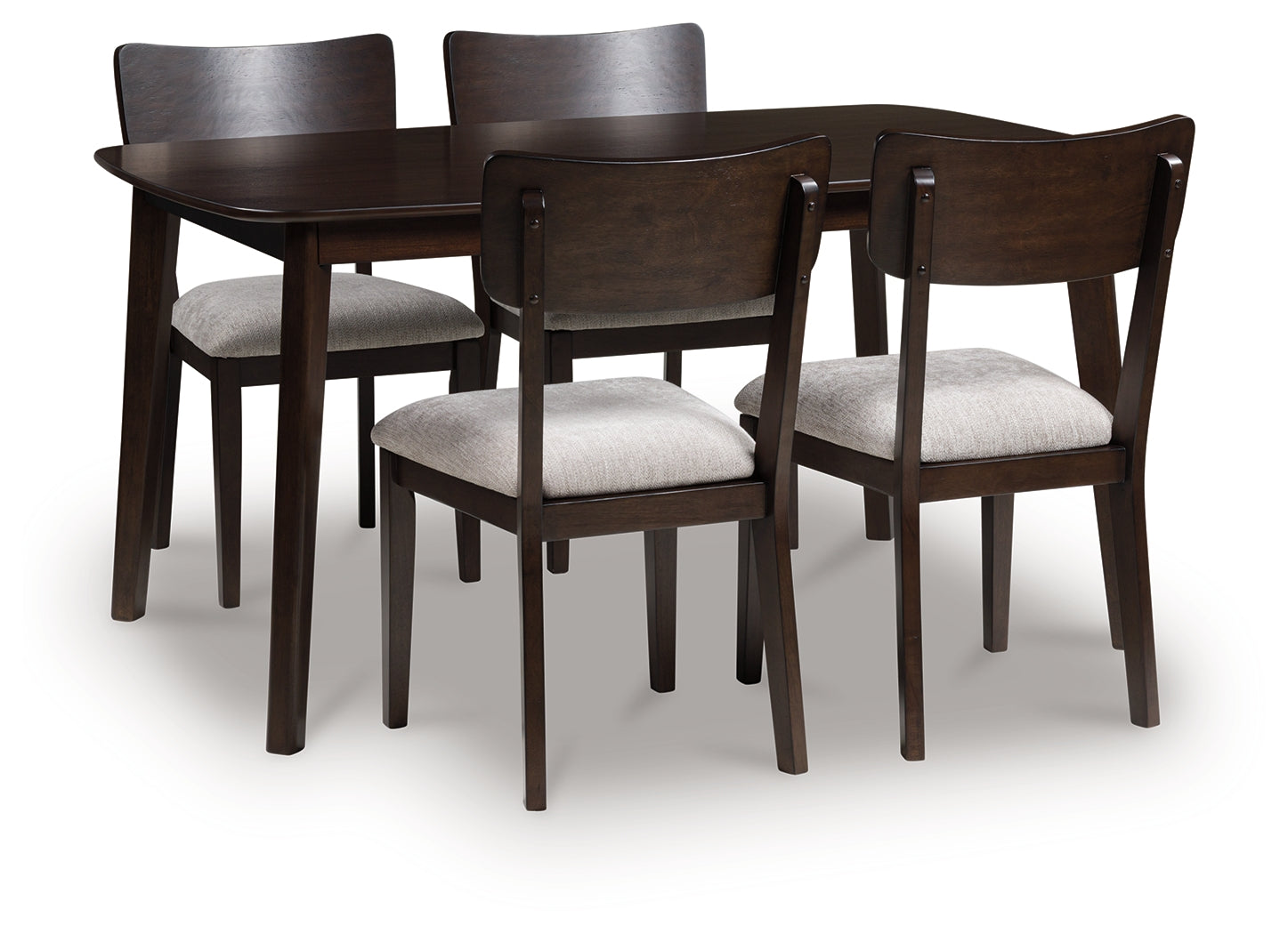 Auburndale Furniture Outlet - Ashley Furniture - Mallenette Dining Table and 4 Chairs (Set of 5) - Dining Room Table Set (5/CN) / Merlot - PCD607-225