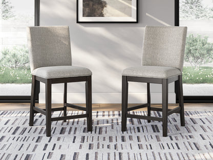 Auburndale Furniture Outlet - Ashley Furniture - Neymorton Dining Room - Counter Height Barstool (Set of 2) / Dark Grayish Brown - D618-124X2