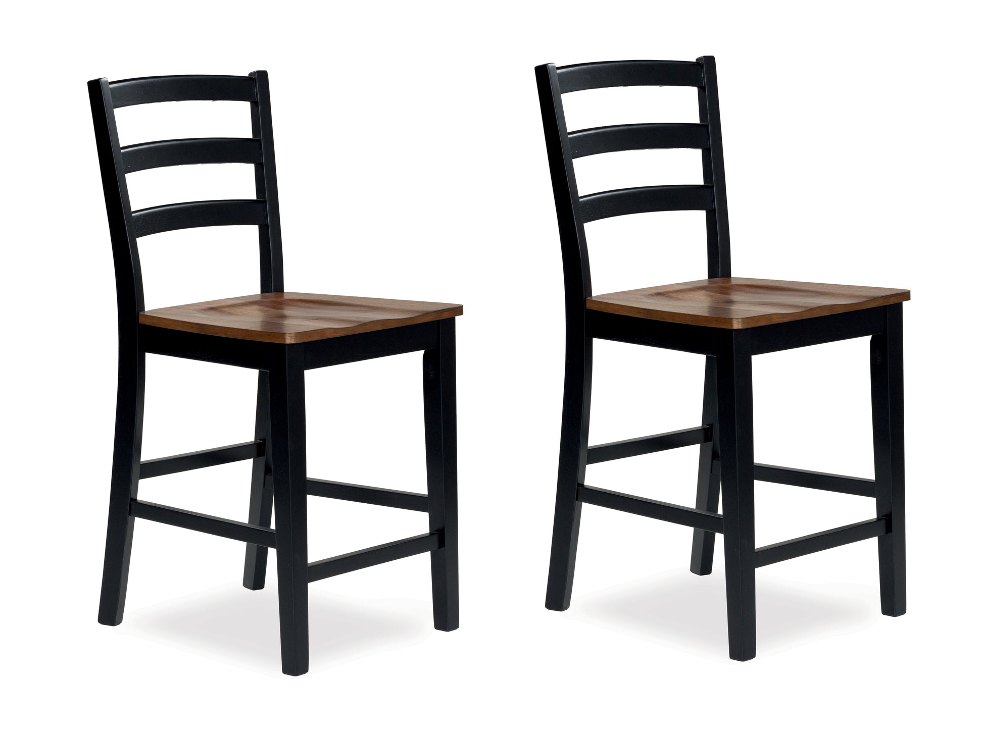 Auburndale Furniture Outlet - Ashley Furniture - Wildenauer Dining Room - Counter Height Barstool (Set of 2) / Brown/Black - D634-124X2