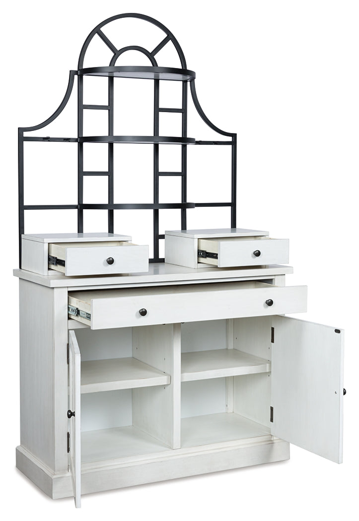 Auburndale Furniture Outlet - Ashley Furniture - Greddinton Baker's Rack - Baker's Rack / White - PCD824D1