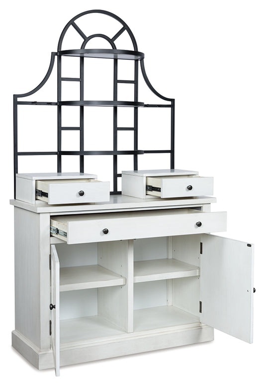 Auburndale Furniture Outlet - Ashley Furniture - Greddinton Baker's Rack - Baker's Rack / White - PCD824D1
