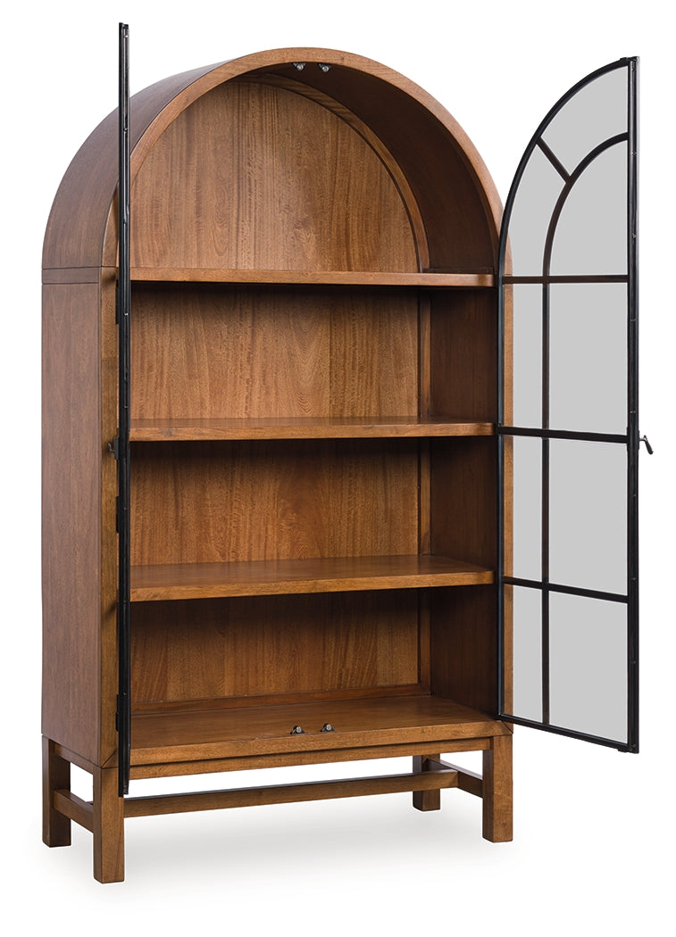 Auburndale Furniture Outlet - Ashley Furniture - Greddinton Display Cabinet - Display Cabinet / Brown/Black - PCD824-476