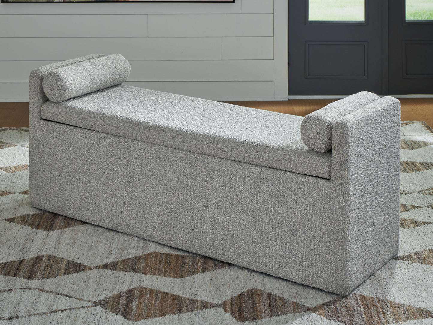 Auburndale Furniture Outlet - Ashley Furniture - Galliden Dining Room - Large UPH Dining Room Bench / Beige - D841-00