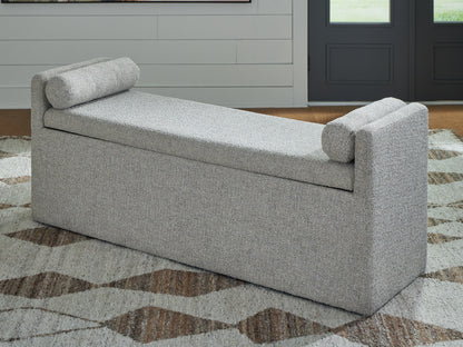 Auburndale Furniture Outlet - Ashley Furniture - Galliden Dining Room - Large UPH Dining Room Bench / Beige - D841-00