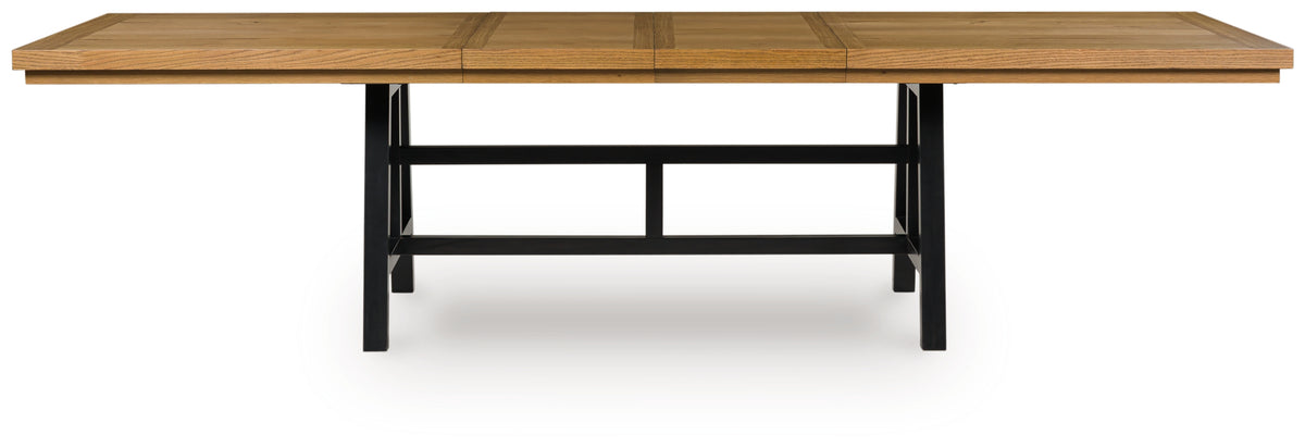 Auburndale Furniture Outlet - Ashley Furniture - Galliden Dining Room - RECT Dining Room EXT Table / Black/Brown - D841-55