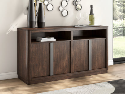 Auburndale Furniture Outlet - Ashley Furniture - Dilenno Dining Server - Dining Room Server / Dark Brown - PCD857-60