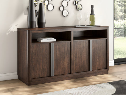 Auburndale Furniture Outlet - Ashley Furniture - Dilenno Dining Server - Dining Room Server / Dark Brown - PCD857-60