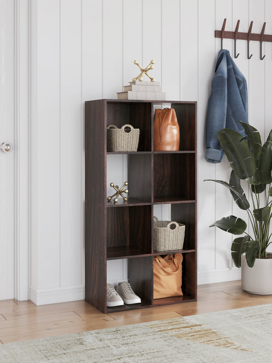 Auburndale Furniture Outlet - Ashley Furniture - Glosmount Eight Cube Organizer - Eight Cube Organizer / Cherry/Light Brown - EA1055-4X2